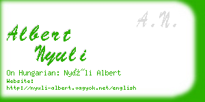 albert nyuli business card